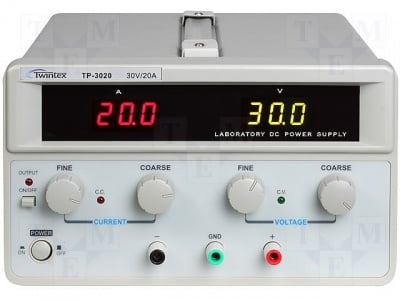 Лабораторно захранващо устройство TP-3020 Захр.у-во: лабораторен; Канали:1; 0-30VDC; 0-20A СпецификацияТип захр. у-во  лабораторен